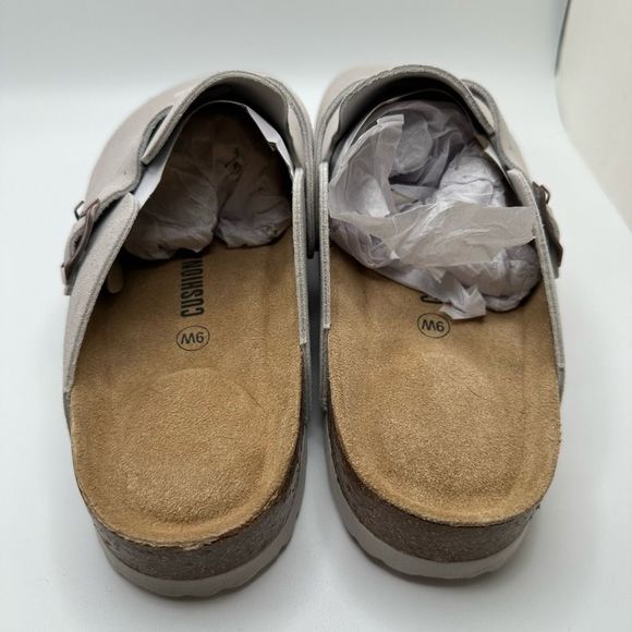 CUSHIONAIRE Women's Cork Footbed Clog 9 WIDE IVORY - Picture 4 of 7